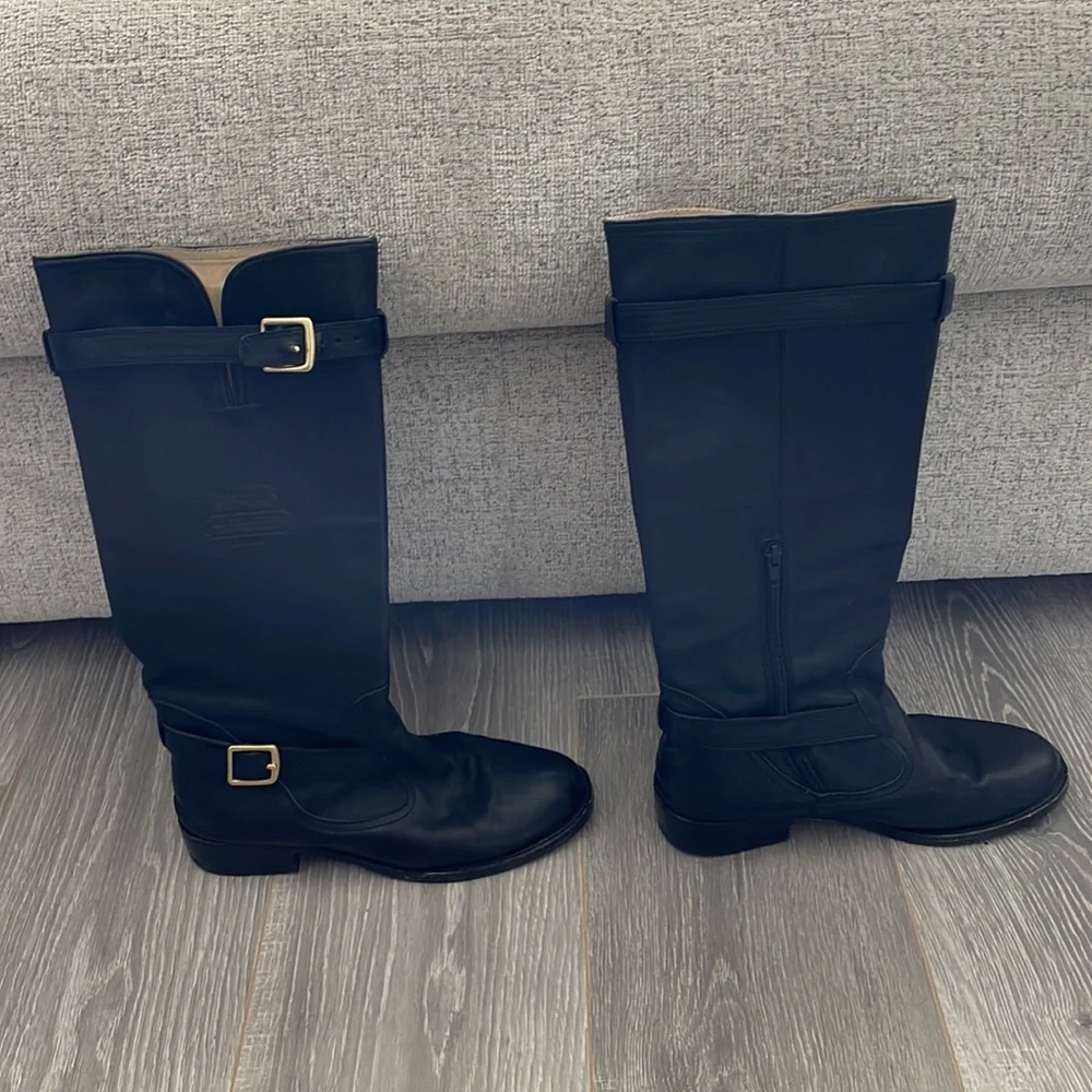 Coach Whitley Black Leather Riding Boots Size 7B